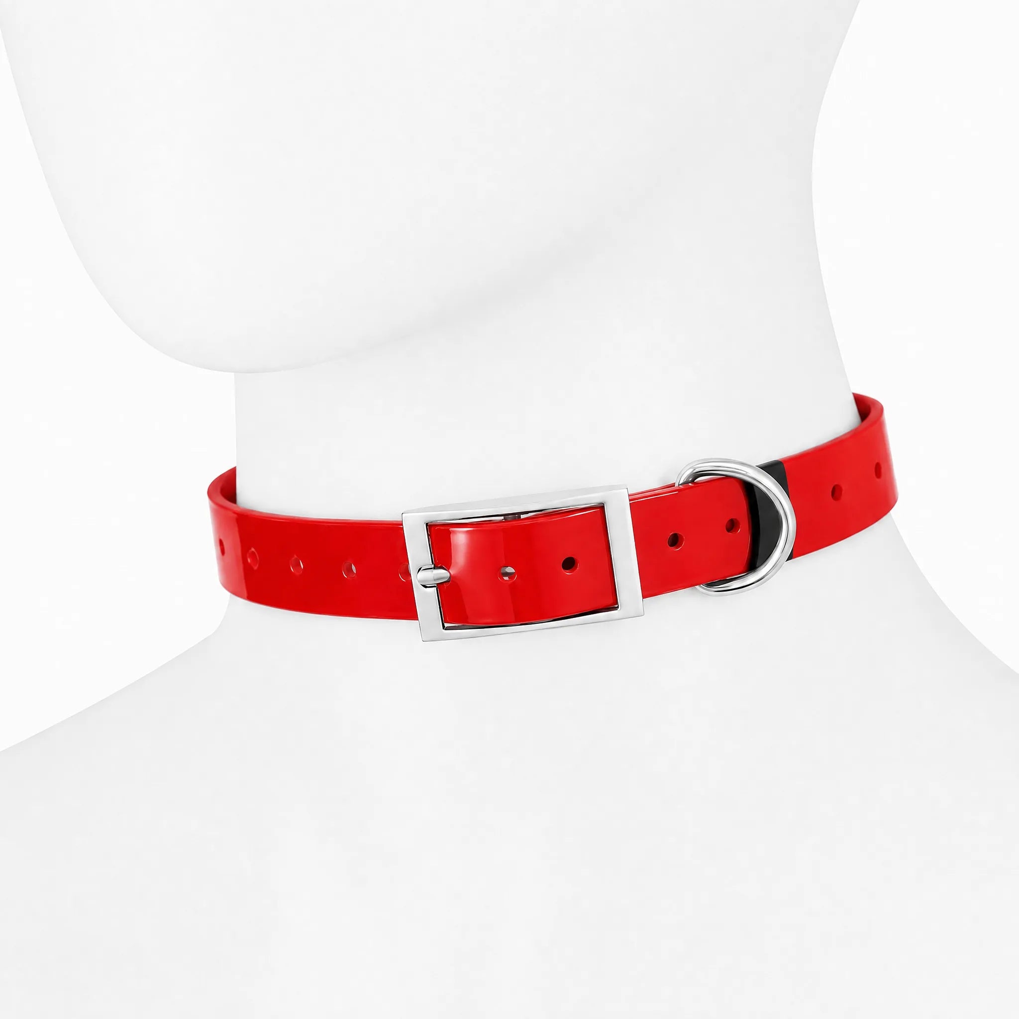 Collare cane TPU impermeabile rosso 2,5 cm