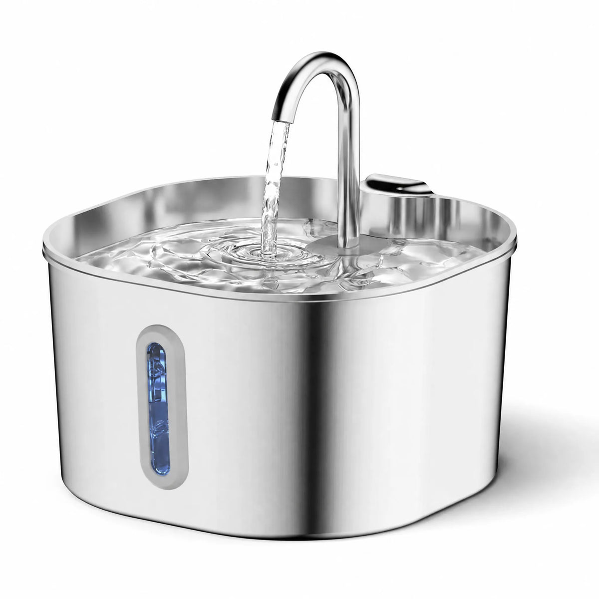 Fontana per cani 2.2L quadrata inox studio