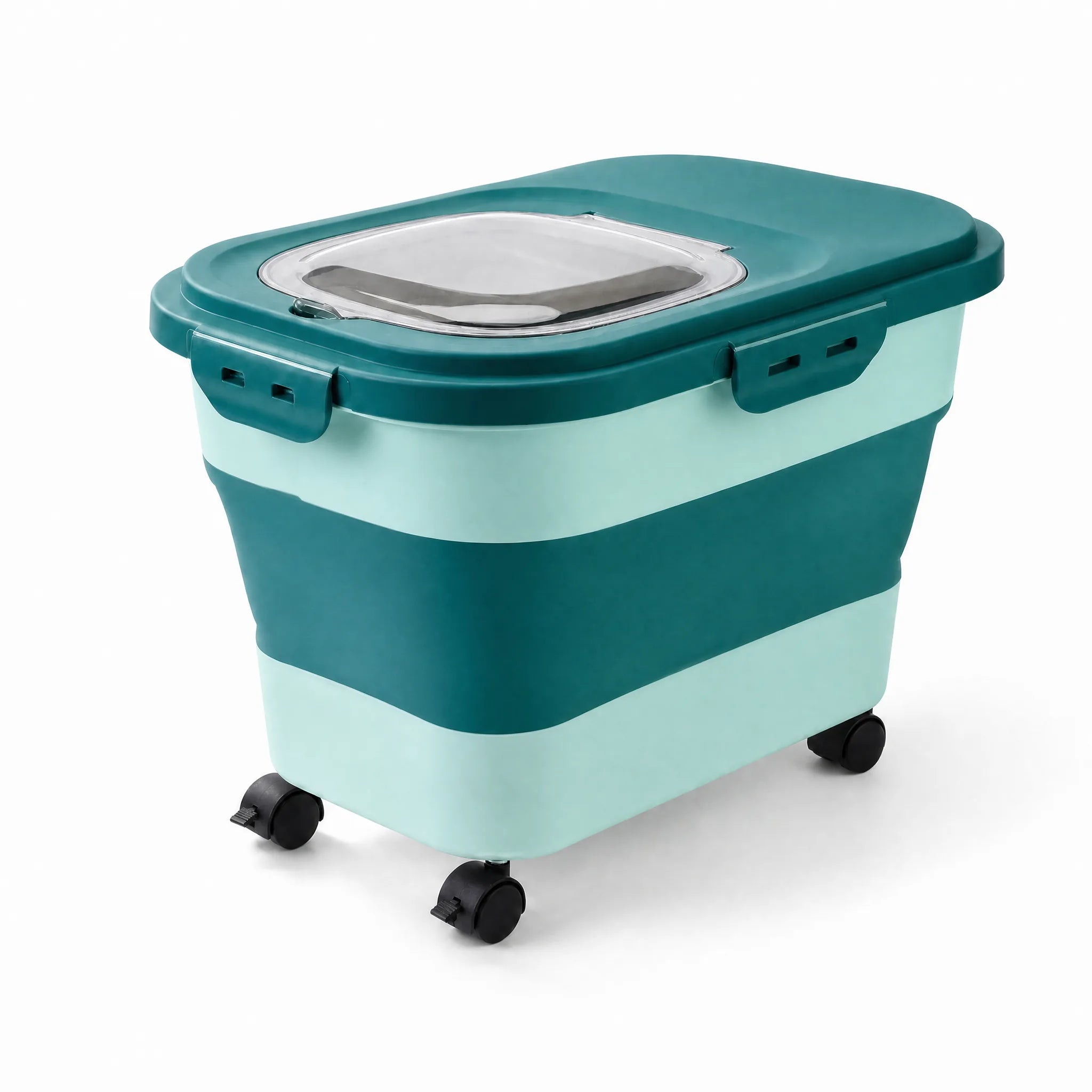 Contenitore crocchette Verde 33 lb con ruote