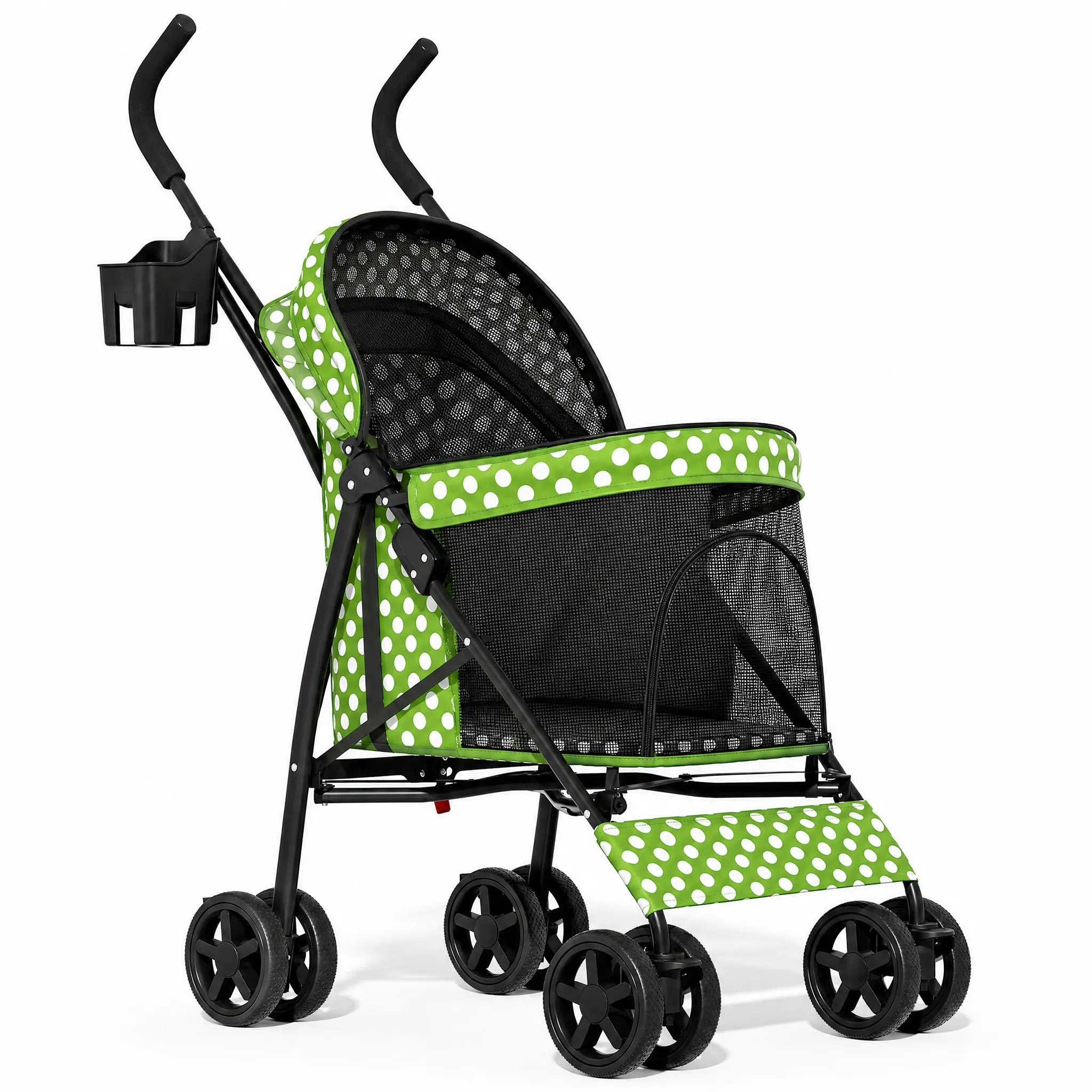 passeggino per cani pois var-verde