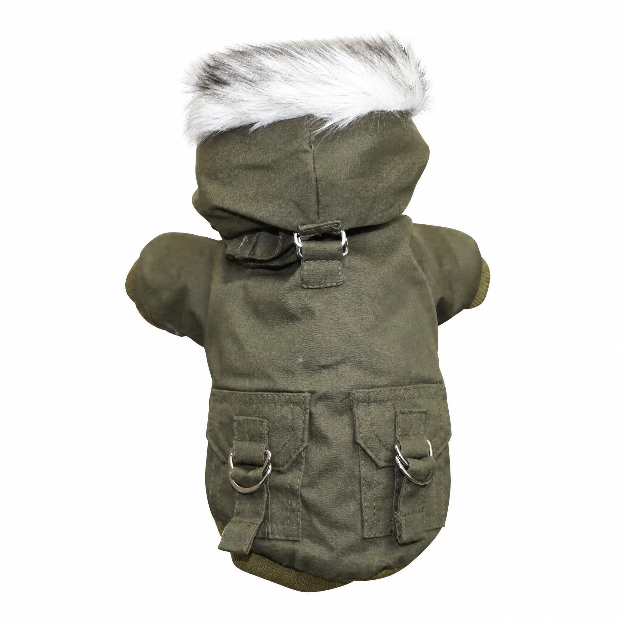 Cappottino cane parka pelliccia - Verde