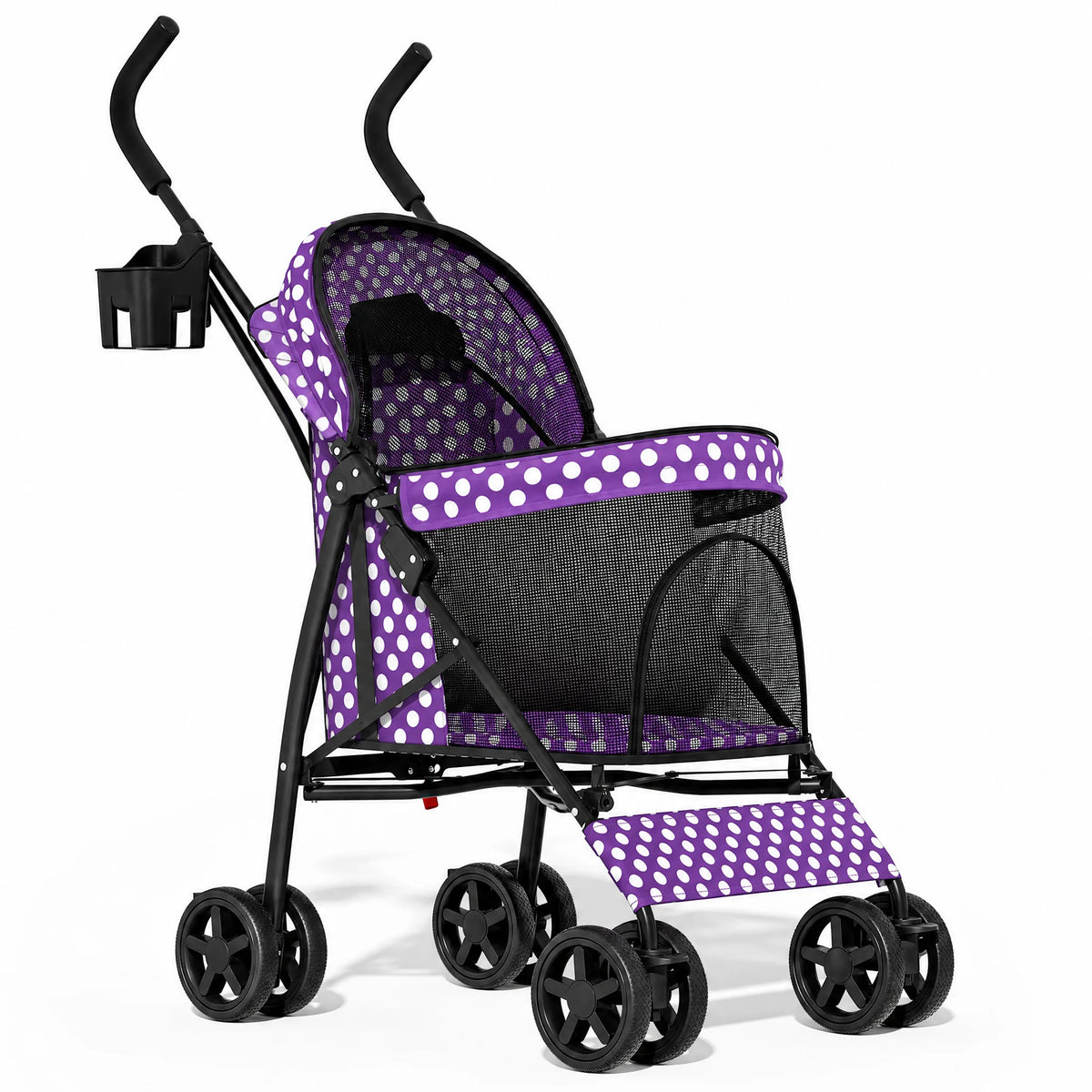 passeggino per cani pois var-viola