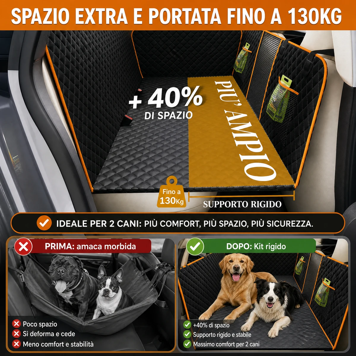 Spazio extra 130 kg